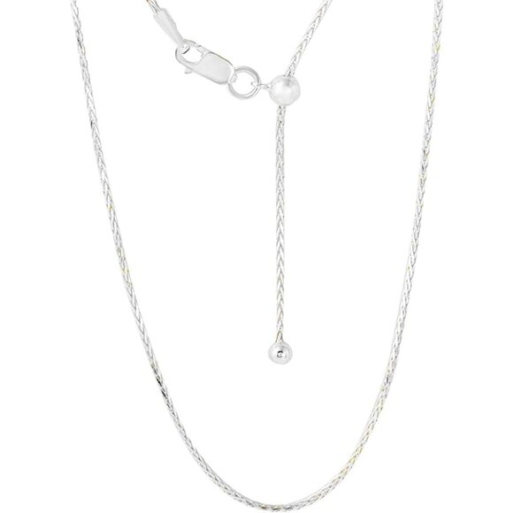 925 Sterling Silver Franco Box Chain Necklace - Italian Made Adjustable 14-24 I